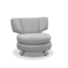 Кресло Бруно с поворотный механизмом велюр серый