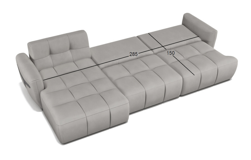Диван угловой Беатриче замша бежевый
